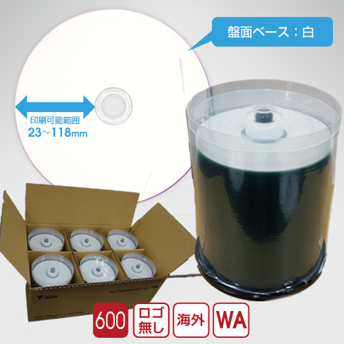 T-GOD CD-R 業務用ワイド / 100枚スピンドル600枚入 / 700MB / 48倍速