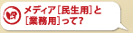 メディア［民生用］と［業務用］って？