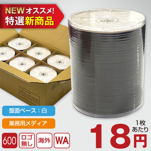 業務用パック RiTEK製DVD-R / 100枚ラップ巻600枚入 / 4.7GB / 16倍速